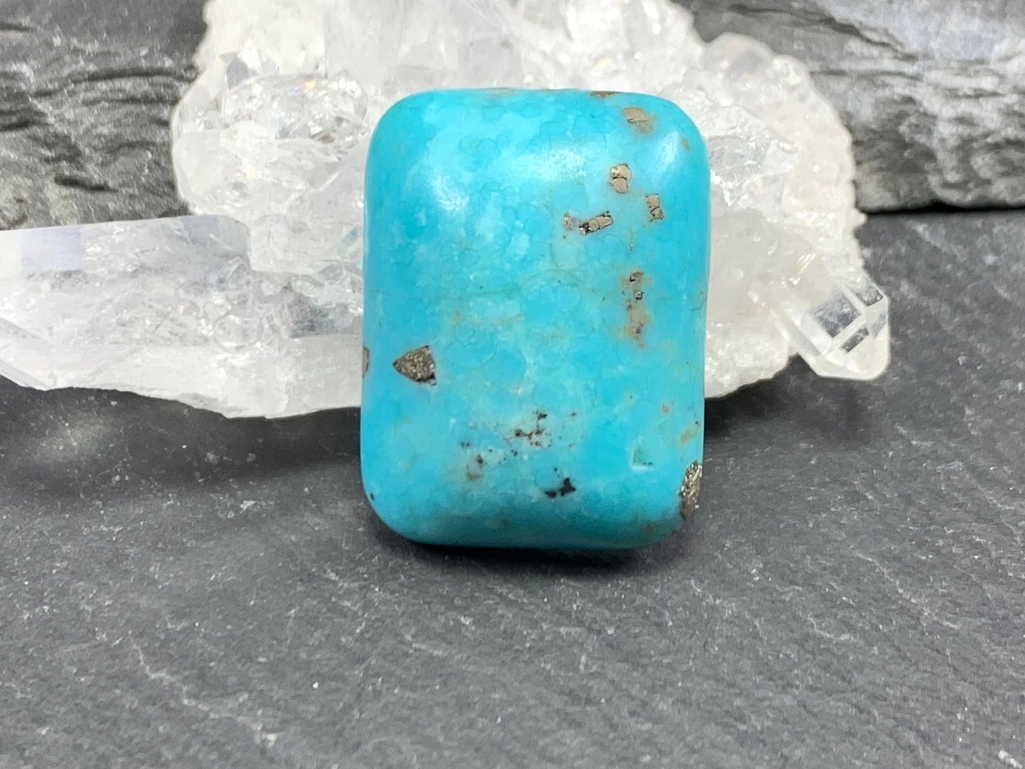 Turquoise rectangle 15x20mm cabochon