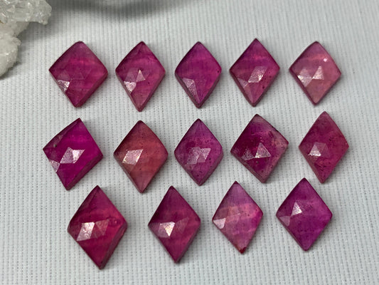 Faceted 10-11mm Thailand Pink Sapphire cabochon