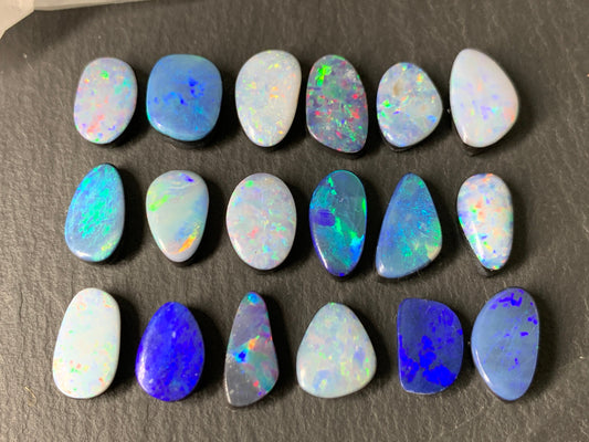 Australian Opal doublet 10-12mm long cabochon
