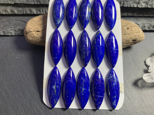 Lapis Lazuli marquise  10x30mm cabochon - Calibrated cabochons