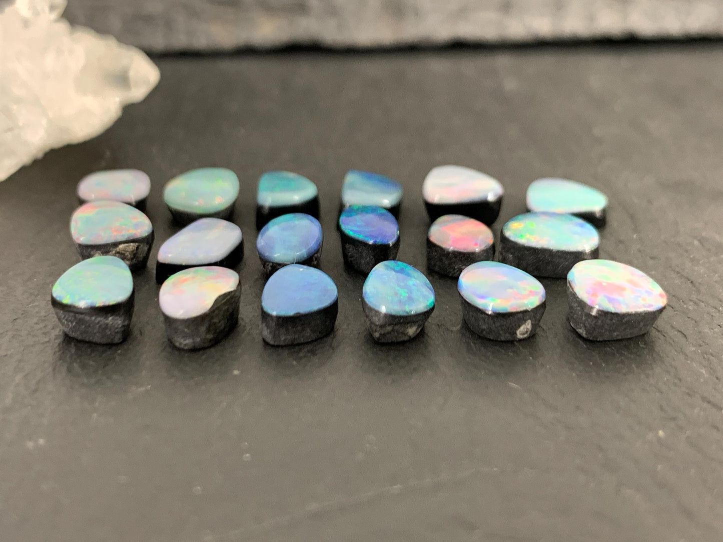 Australian Opal Doublet 6-8mm long cabochon - Select your cabochon