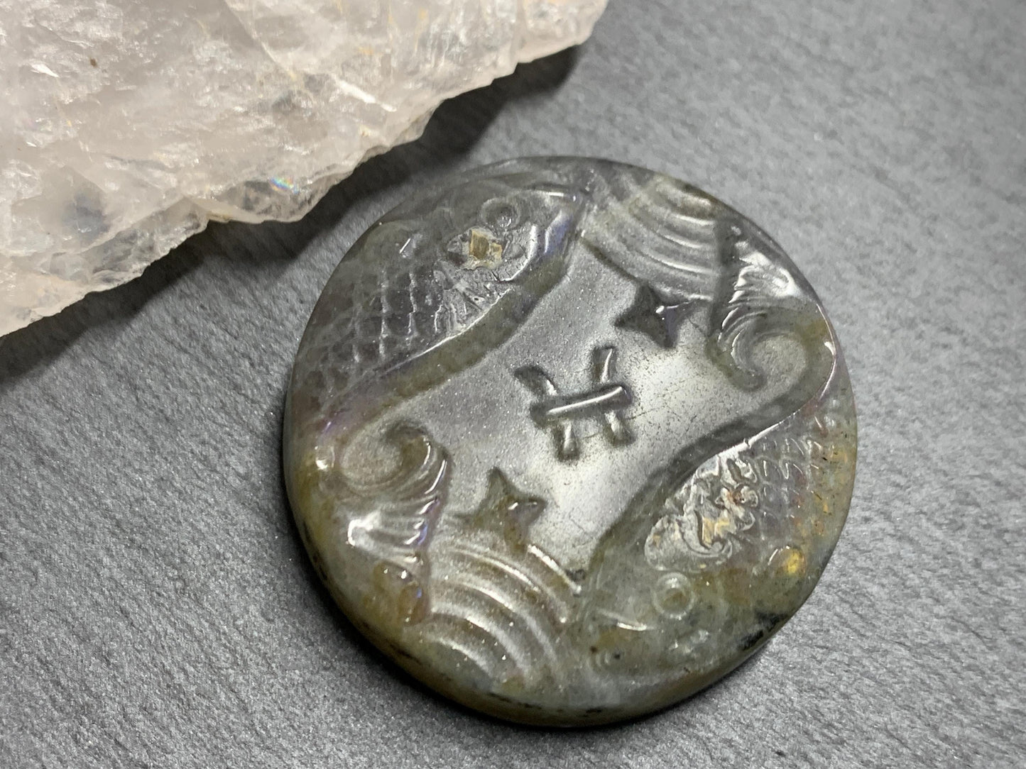 Pieces Purple Labradorite Zodiac Signs - Zodiac Constellations Carving