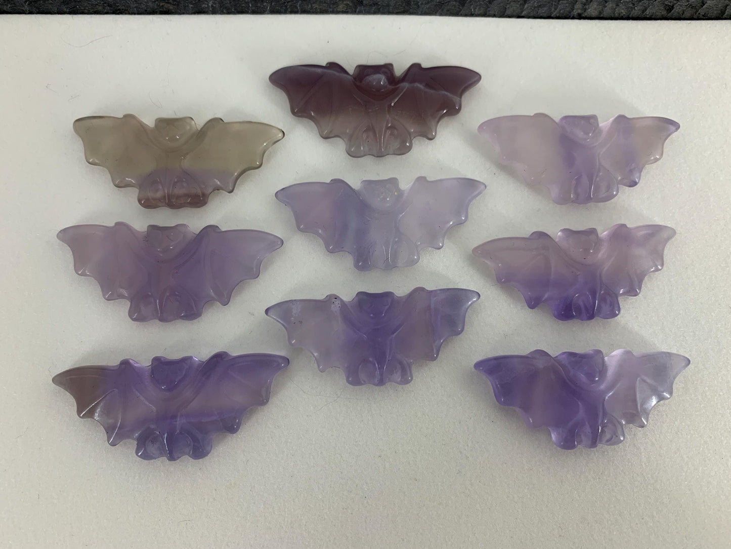 Fluorite Bat Carved - 50mm long