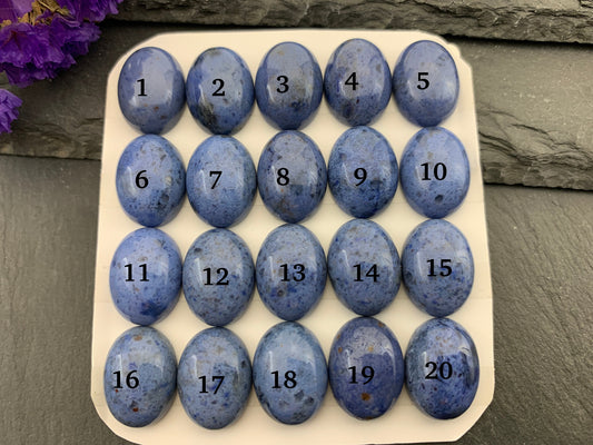 Dumortierite oval 12x16mm cabochon | Calibrated Cabochons