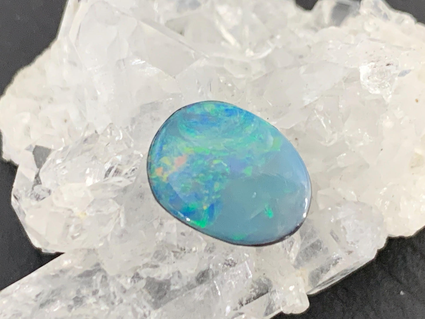 Australian Opal Doublet 8x11x4mm cabochon