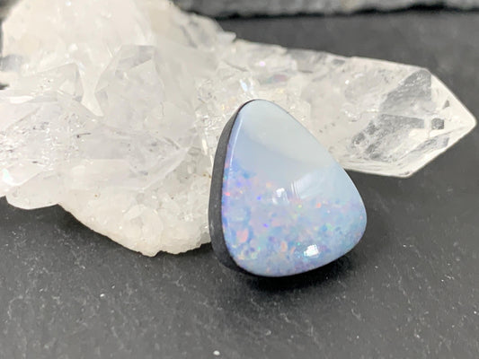 Australian Opal doublet 13x14x5mm cabochon