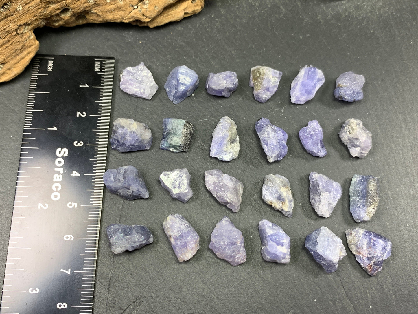 Raw Tanzanite 11-16mm long - not drilled gemstone