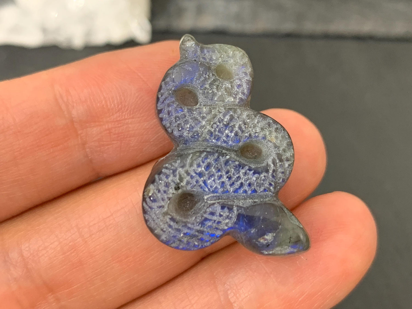 Labradorite Snake Cabochon 31x20mm
