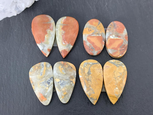 Maligano Jasper cabochon pair