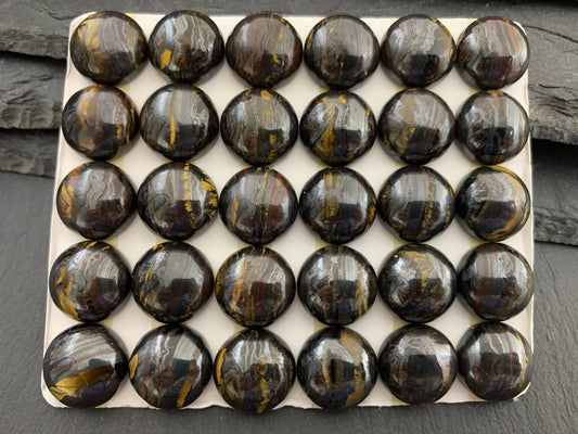 Tiger Iron 14mm cabochon - Calibrated cabochons
