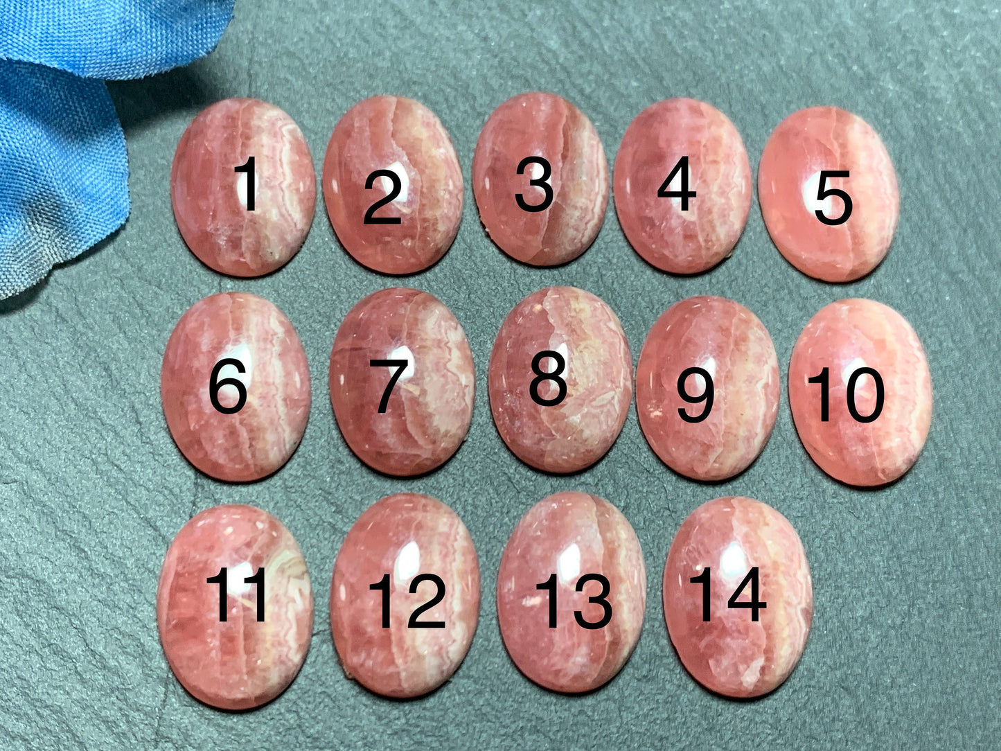 Rhodochrosite cabochon 12x16mm - Calibrated cabochons