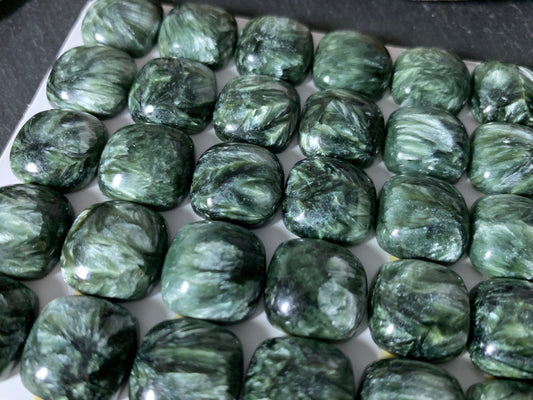 Seraphinite square cushion 15mm cabochon