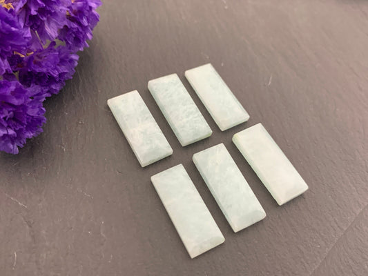 Flat Amazonite rectangle 8x20mm cabochon