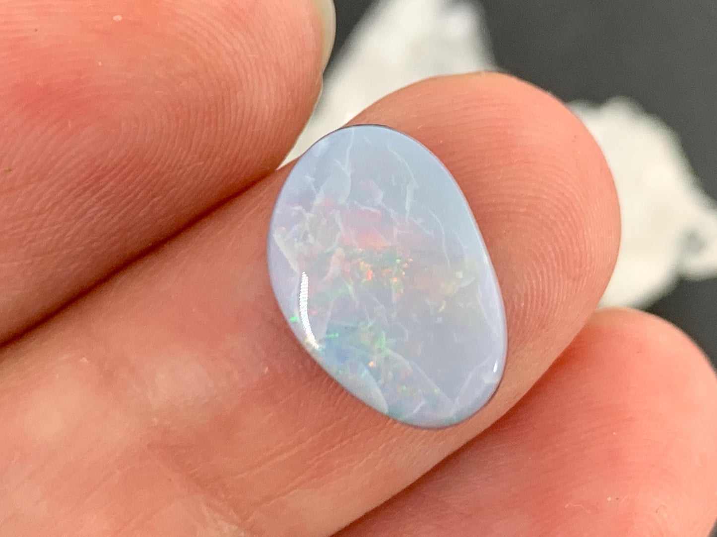 Australian Opal doublet 8x13x3.5mm cabochon