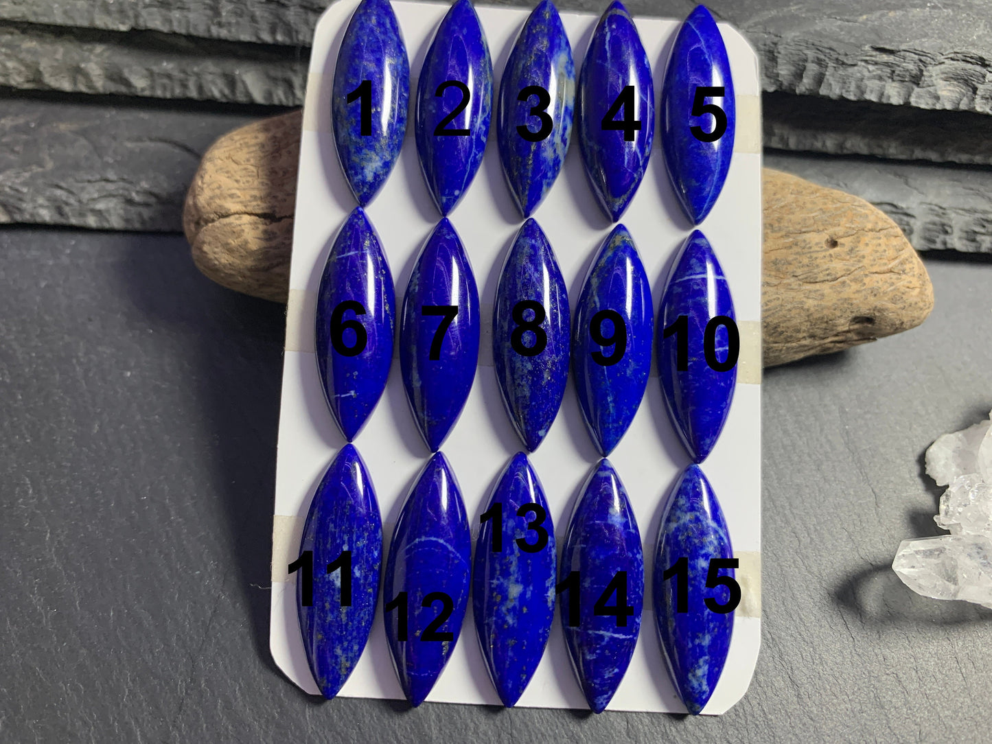 Lapis Lazuli marquise  10x30mm cabochon - Calibrated cabochons