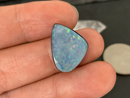 Australian Opal doublet 14x18x4mm cabochon