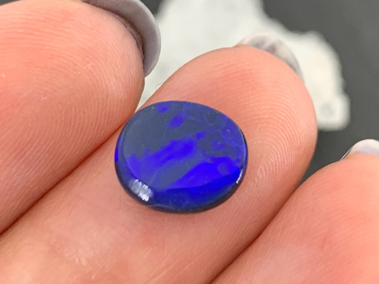 Australian Opal Doublet 8x9x4mm cabochon