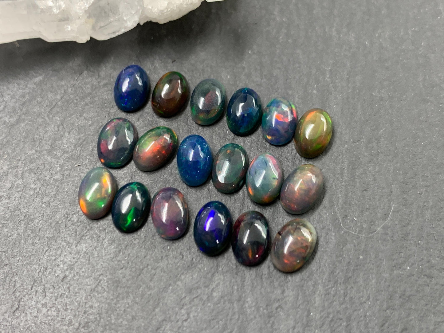 Ethiopian Black Opal Cabochon: Oval Gemstone (4x6mm) *