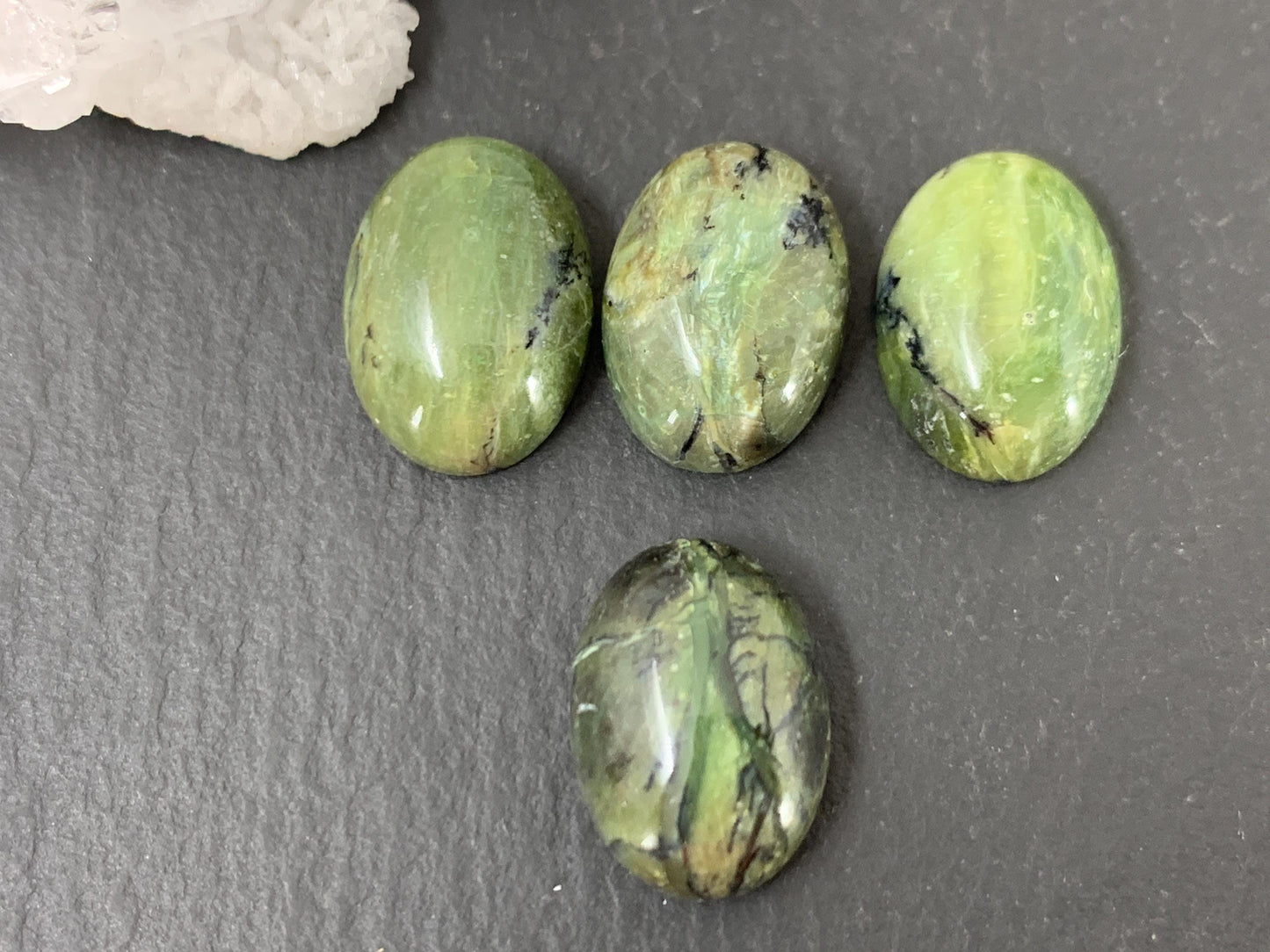 Green Opal oval 10x14mm cabochon