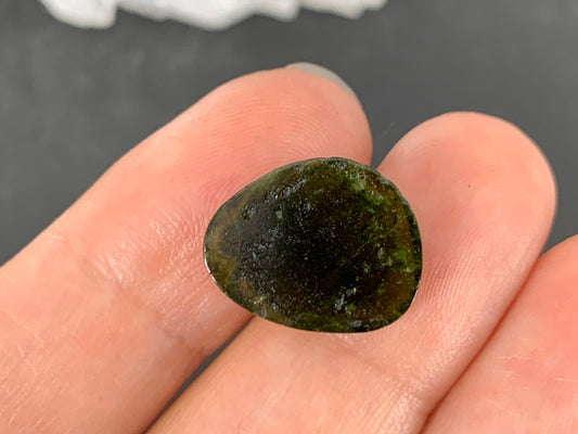 Carved Tourmaline 12x16x4mm cabochon