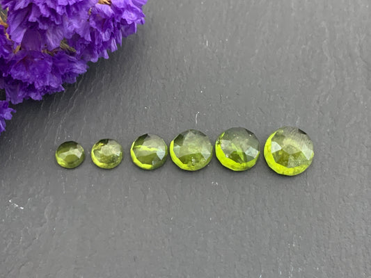 Faceted Vesuvianite round 5mm, 6mm, 7mm, 8mm, 9mm, 10mm cabochon