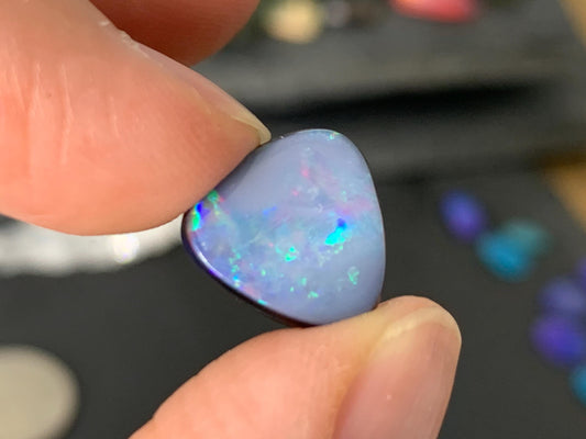 Australian Opal doublet 11.5x12x4mm cabochon