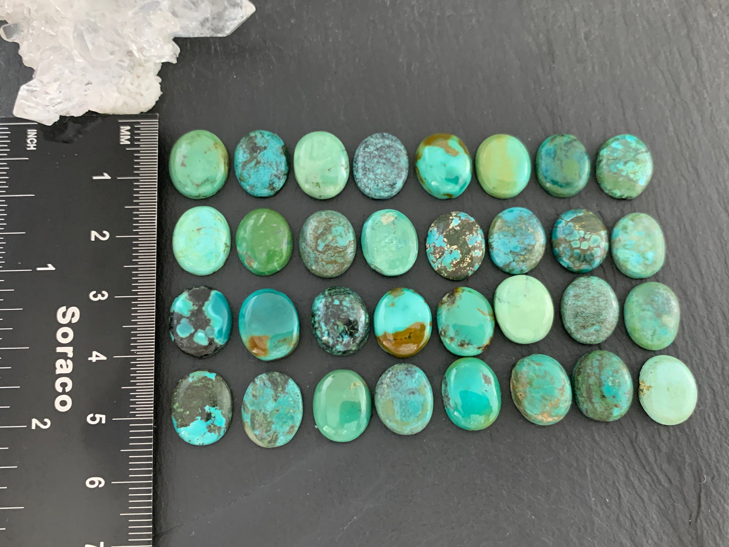 Tibetan Turquoise 10x12mm oval cabochon