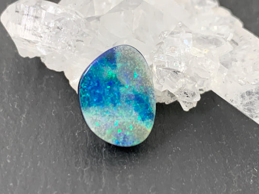 Australian Opal Doublet 10x13x4mm Cabochon