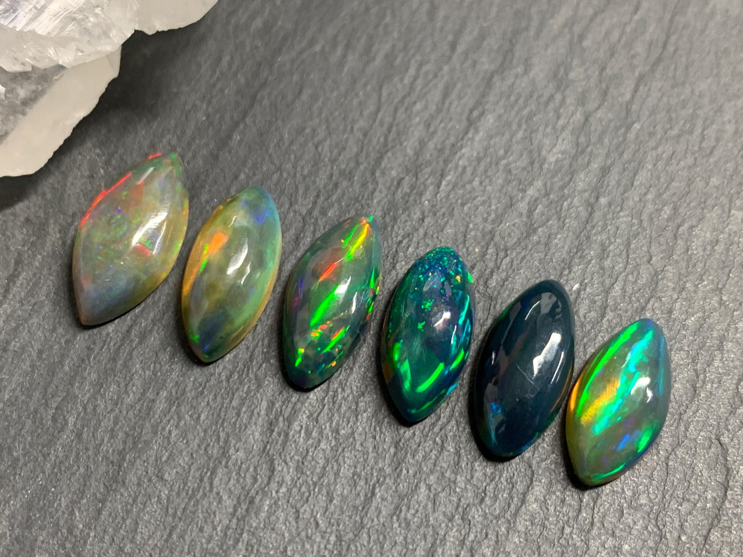 Natural Ethiopian Black Opal 14-16mm long cabochon/ Select your cabochon