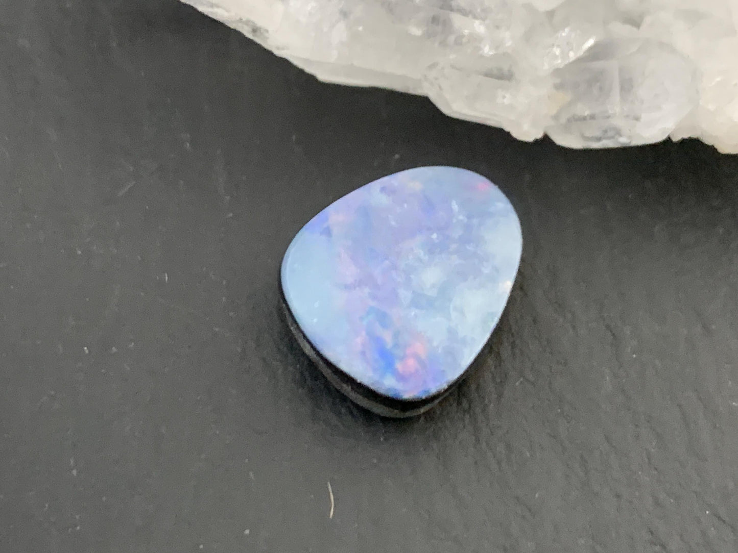 Australian Opal doublet 10x12x3.5mm cabochon