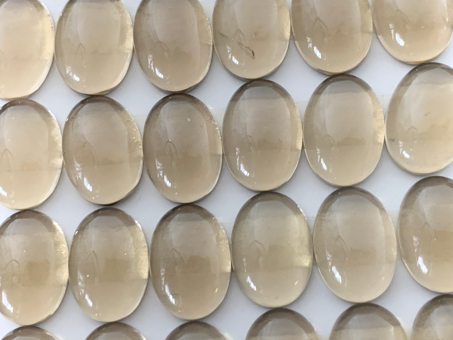 Smokey Quartz oval 10x14mm cabochon - Calibrated acbochons
