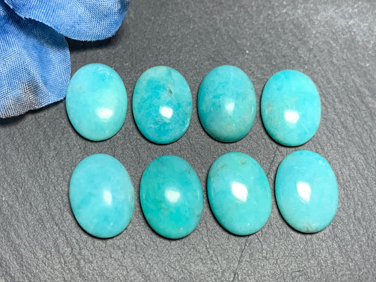 Amazonite oval 12x16mm cabochon - Calibrated cabochons
