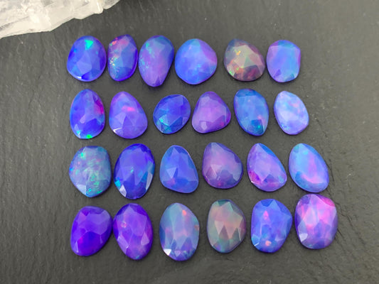 Faceted Purple Ethiopian Opal 9-10mm cabochon
