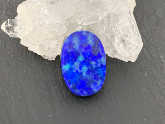 Australian Opal doublet 11x16x3.5mm cabochon - oval