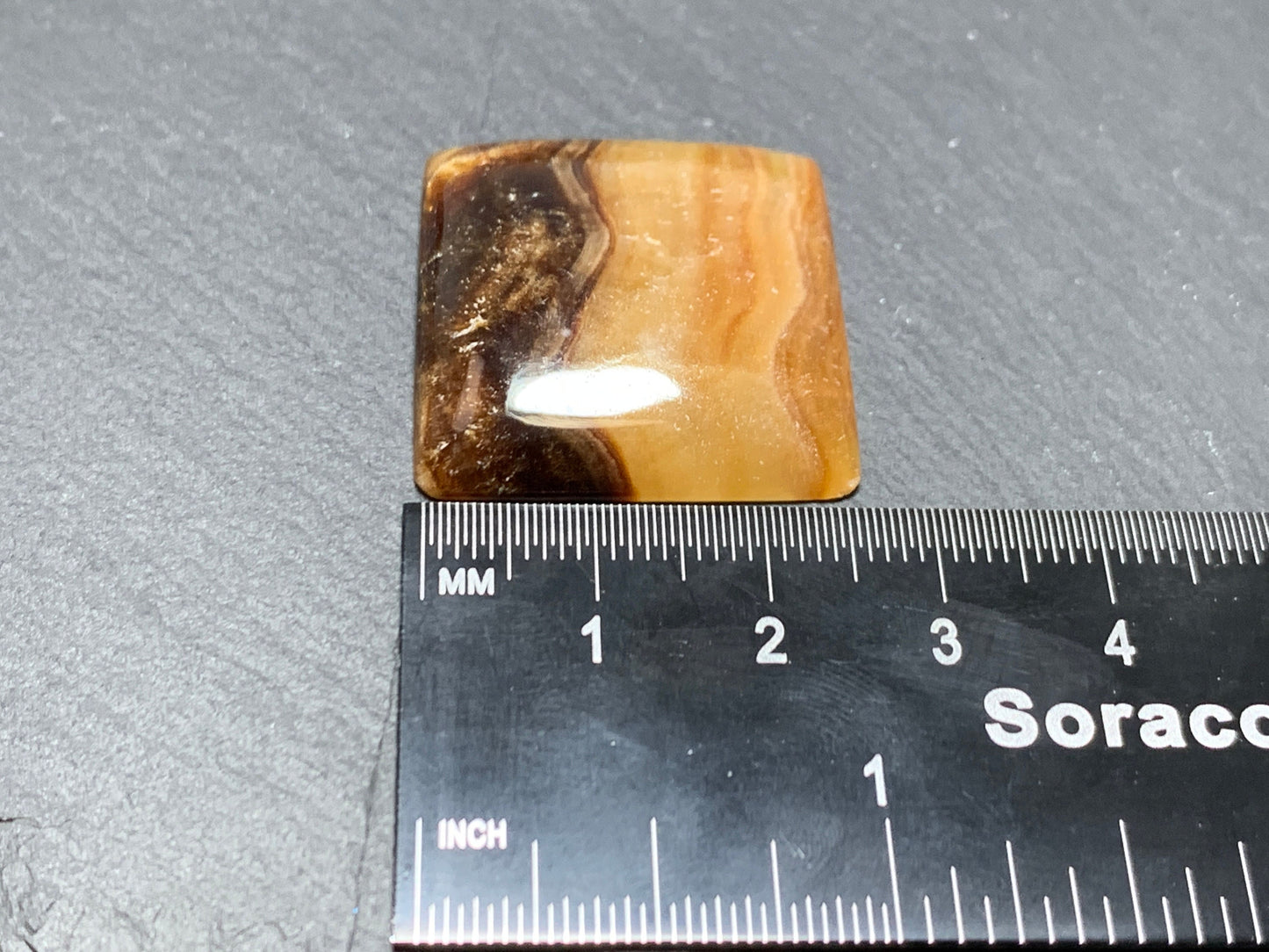 Aragonite cabochon 27x27.5x6mm