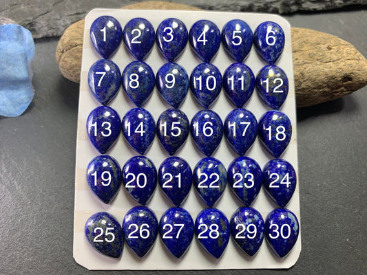 Lapis Lazuli pear 10x14mm Cabochon - Calibrated cabochons