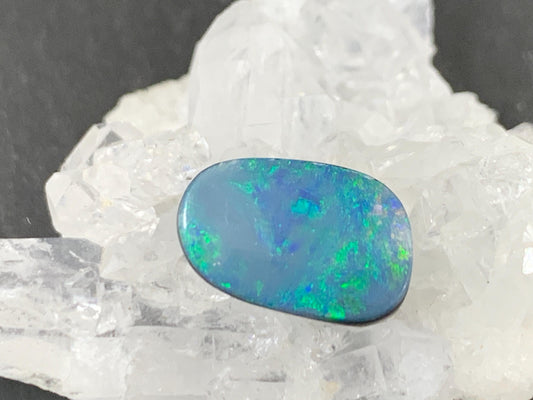 Australian Opal Doublet 8x12x4.5mm Free Form Cabochon - Natural Gemstone