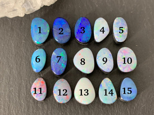 Australian Opal doublet 8-10mm long cabochon