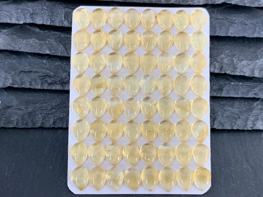 Citrine pear 6x8mm cabochon - Calibrated cabochons