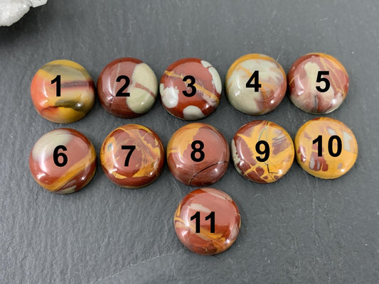 Mookaite Jasper round 12mm cabochon