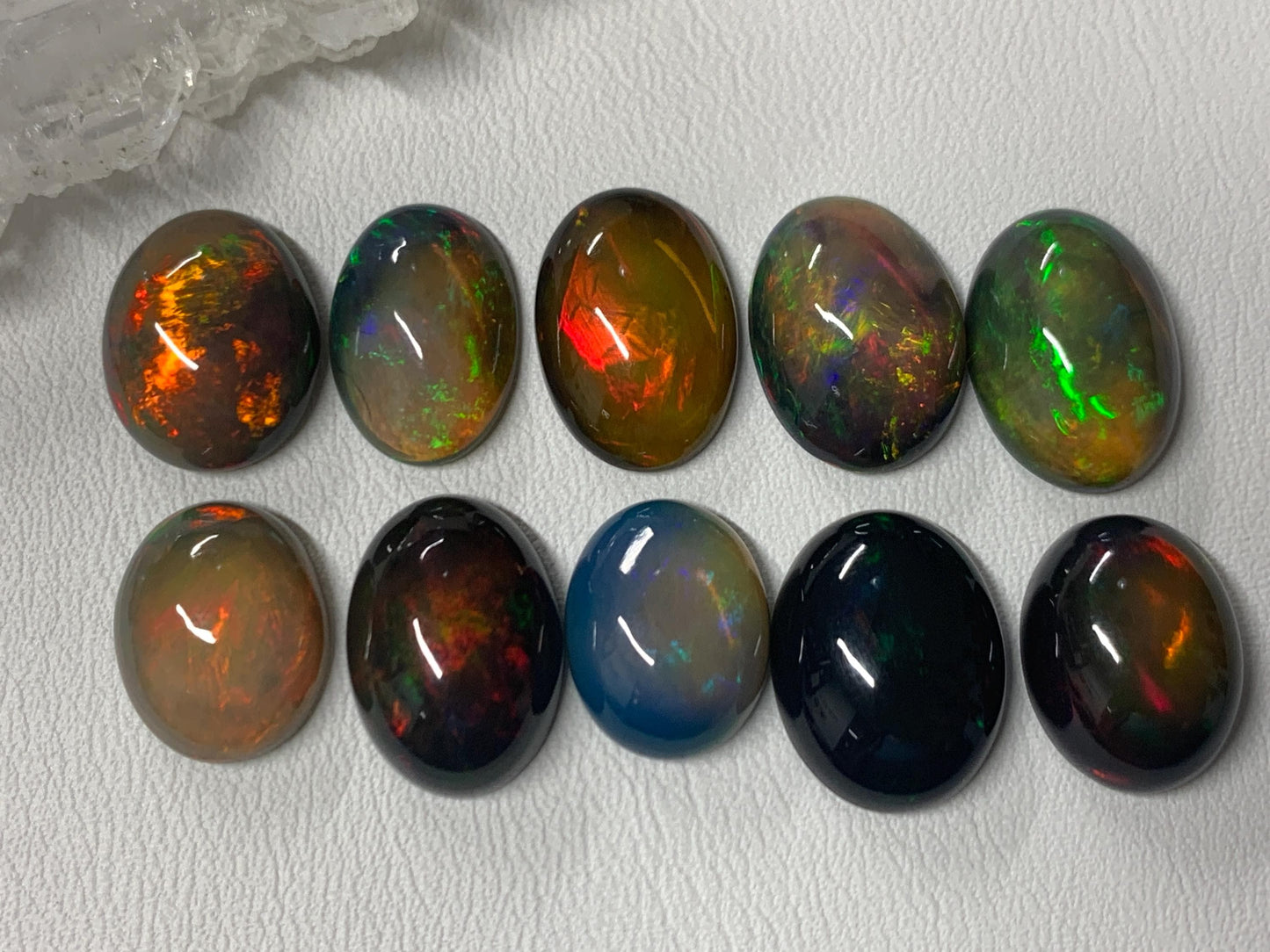 Natural Black  Ethiopian Opal 12-14mm long cabochon/ Select your cabochon
