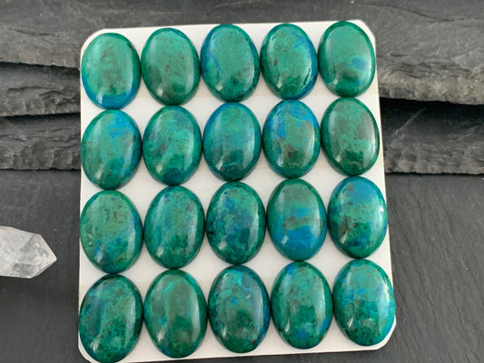 Chrysocolla oval 13x18mm cabochon - Calibrated cabochons