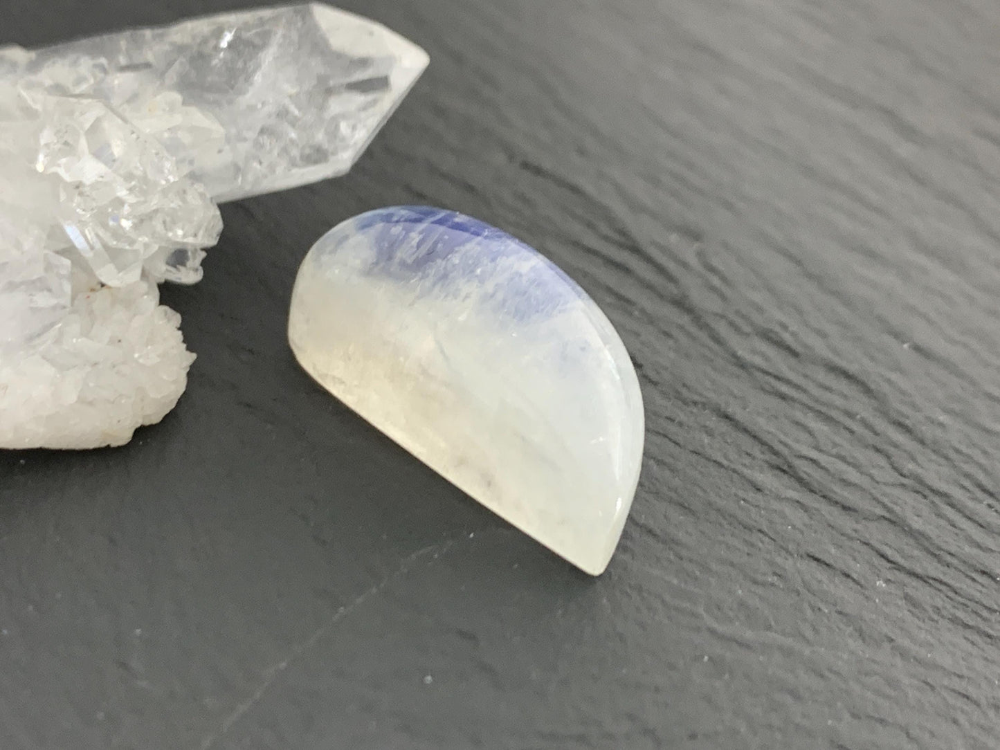 Rainbow Moonstone 23x12x8mm cabochon