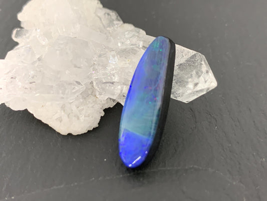 Australian Opal doublet 7x22x4mm cabochon