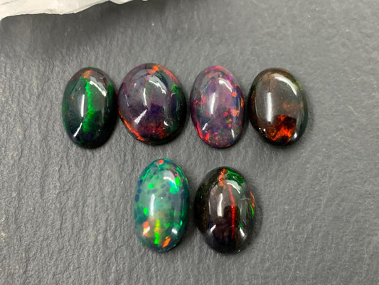 Natural Ethiopian Opal oval 11-12mm long cabochon