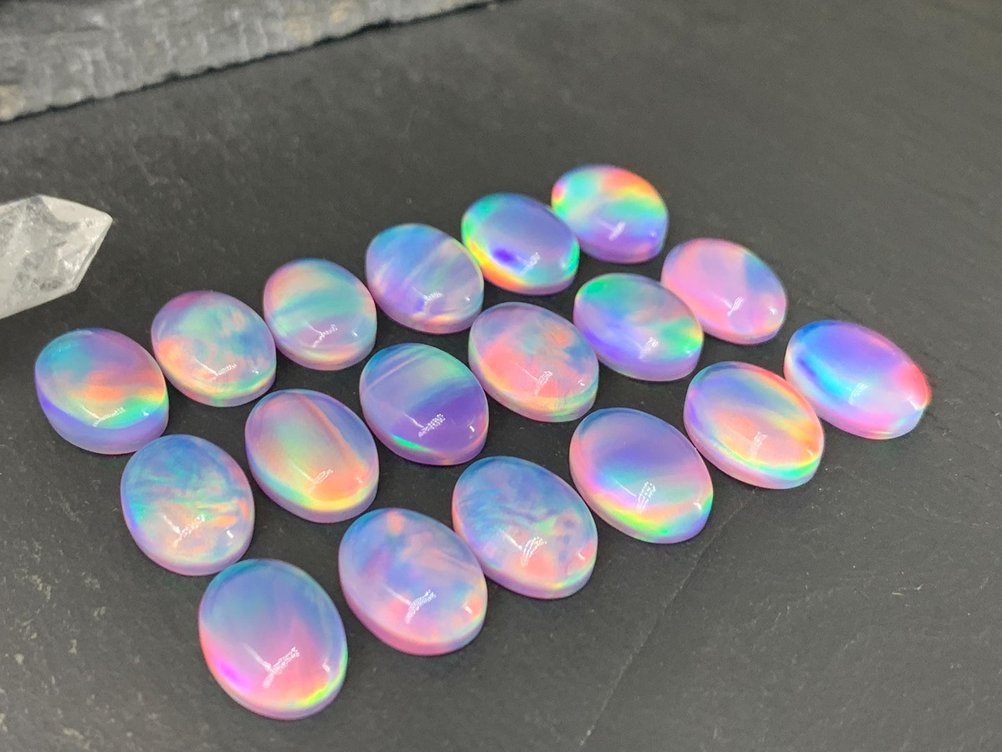Aurora Opal oval 10x14mm cabochons -  AO108-1 - Doublet cabochon