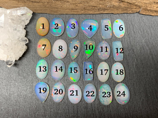 Ethiopian Opal 11-12mm long cabochon
