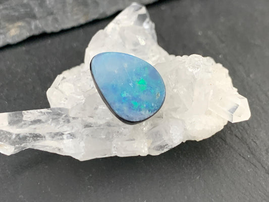Australian Opal doublet 10x13x4mm cabochon