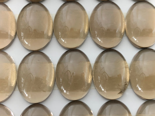 Smokey quartz oval 13x18mm cabochon - Calibrated cabochons