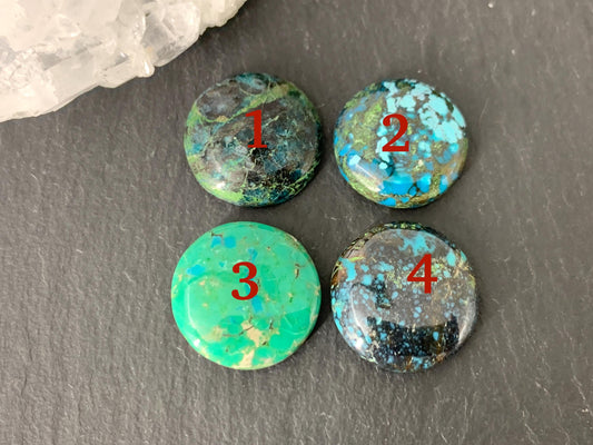 Tibetan Turquoise round 15mm cabochon